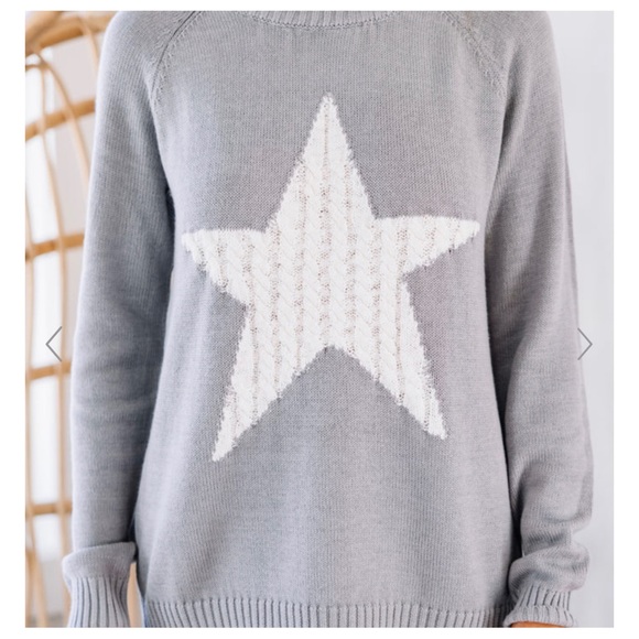 #17 Chic and cozy Cotton Blend soft star sweater - Picture 2 of 3